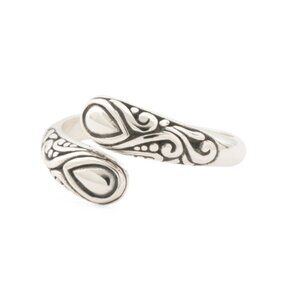 ANNIKA WITT Silver Made In Bali Sterling Silver Filigree Bypass Ring
